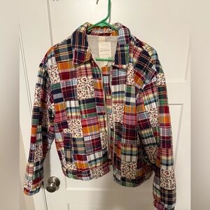 NWT Avec Les Filles Patchwork Jacket